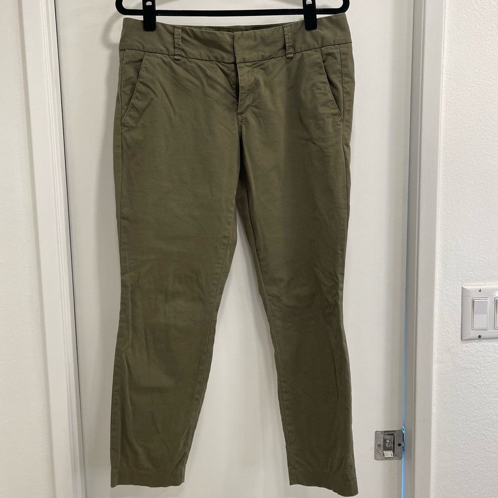 J. Crew Andie ankle oants olive size 10